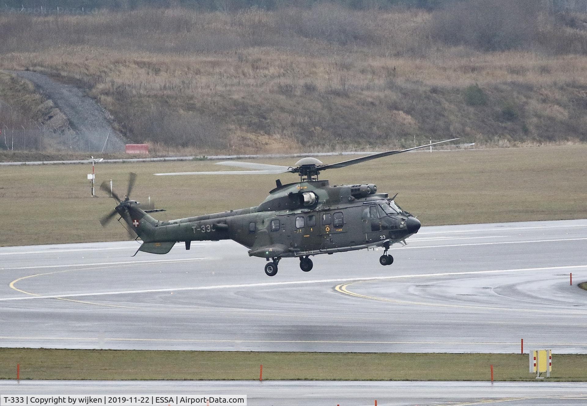 T-333, 2001 Eurocopter AS-532UL Cougar C/N 2521/MIS016, Taxiway W