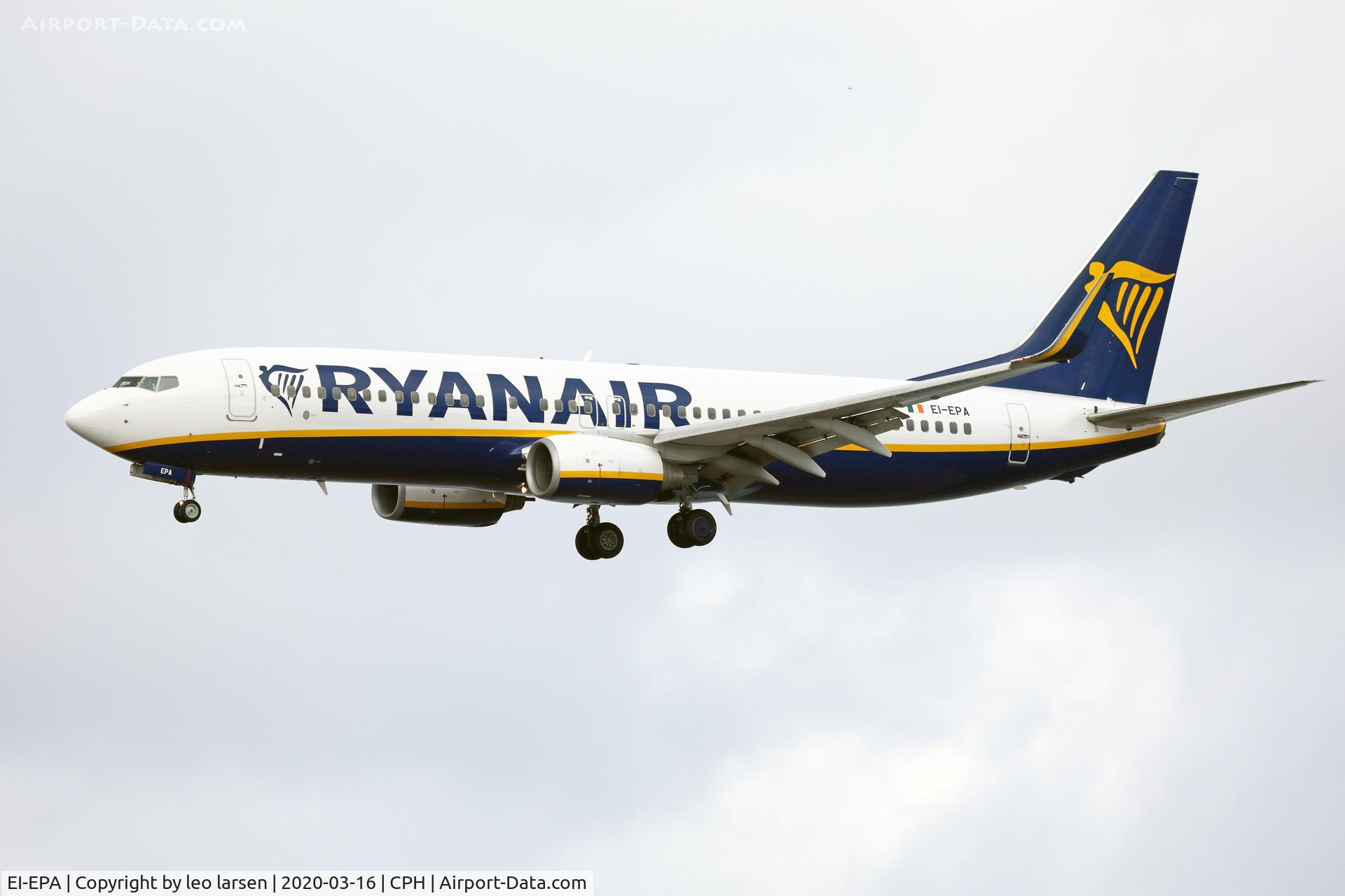 EI-EPA, 2011 Boeing 737-8AS C/N 34987, Copenhagen 16.3.2020