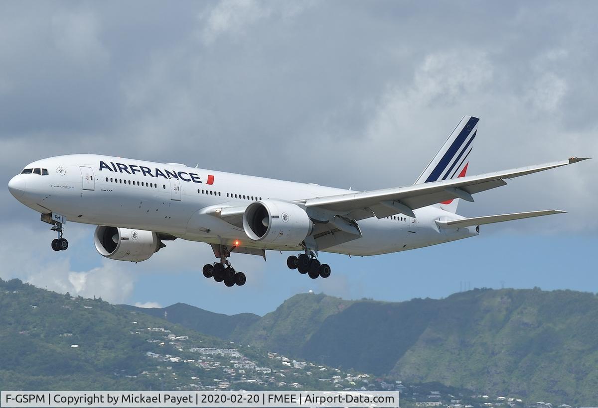 F-GSPM, 2000 Boeing 777-228/ER C/N 30456, Landing rwy 14 ...