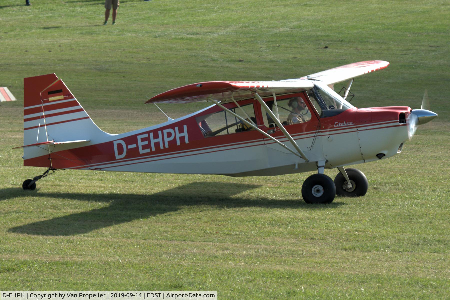 D-EHPH, 1978 Bellanca 7GCBC Citabria C/N 734-74, Bellanca 7GCBC Citabria ready for take off from Hahnweide airfield, Germany. OTT 2019