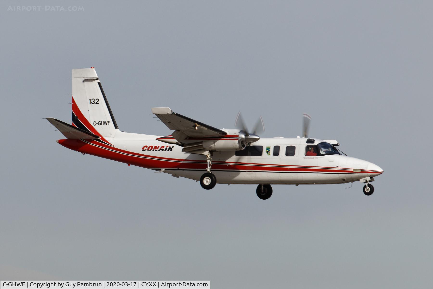 C-GHWF, 1973 Rockwell 690A Turbo Commander Turbo Commander C/N 11134, Landing