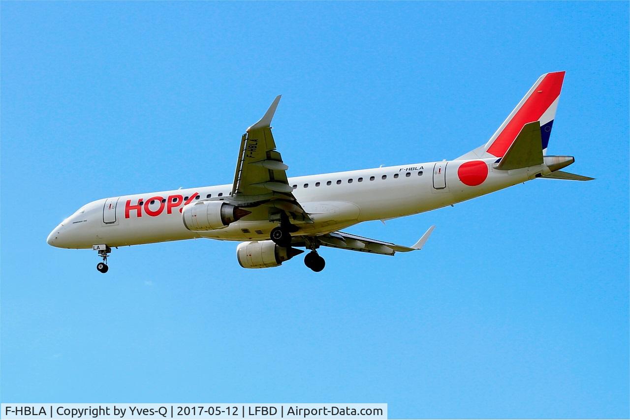 F-HBLA, 2007 Embraer 195LR (ERJ-190-200LR) C/N 19000051, Embraer 195LR, On final rwy 23, Bordeaux-Mérignac airport (LFBD-BOD)