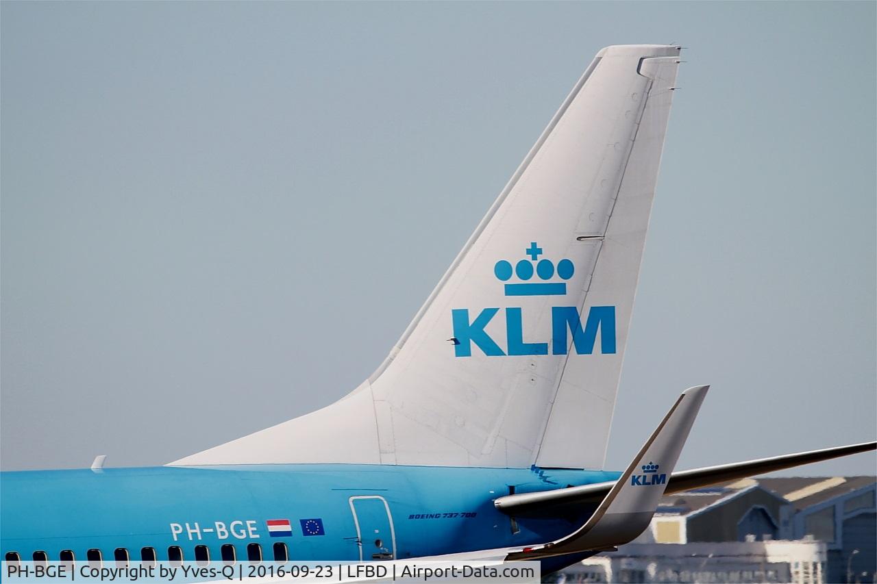 PH-BGE, 2008 Boeing 737-7K2 C/N 30371, Boeing 737-7K2, Tail close up view, Bordeaux Mérignac airport (LFBD-BOD)