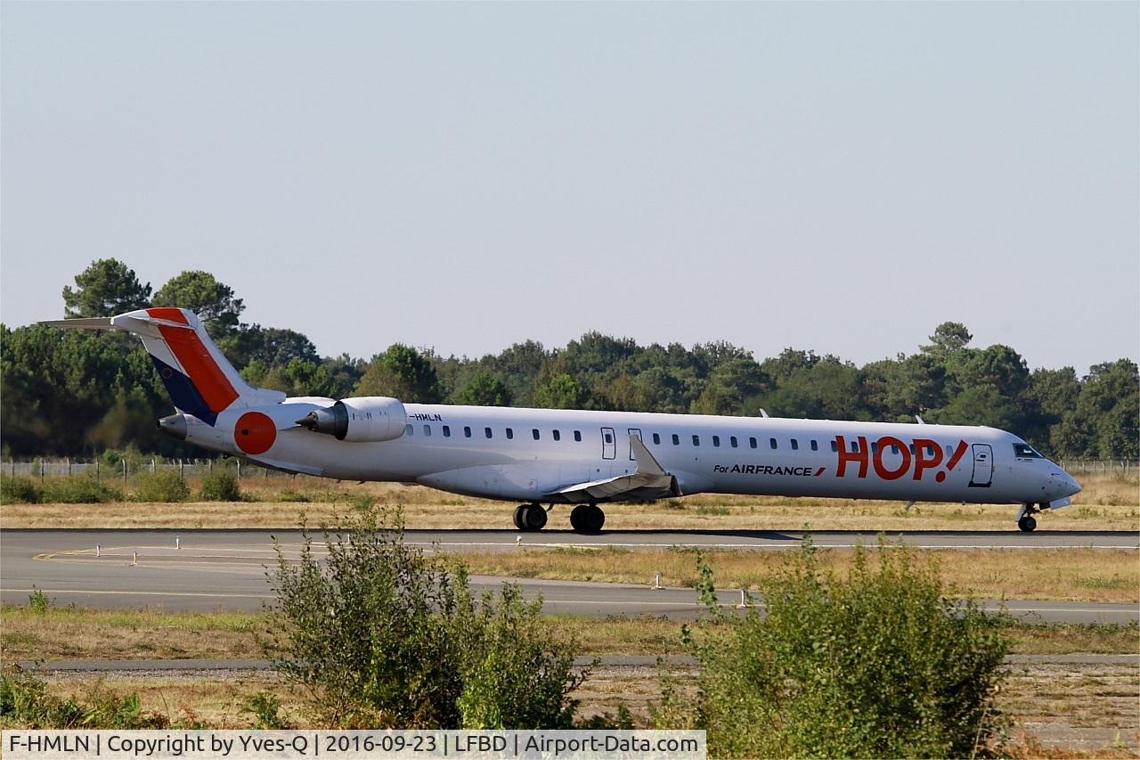 F-HMLN, 2012 Bombardier CRJ-1000EL NG (CL-600-2E25) C/N 19024, Bombardier CRJ-1000EL NG, Ready to start rwy 05, Bordeaux Mérignac airport (LFBD-BOD)
