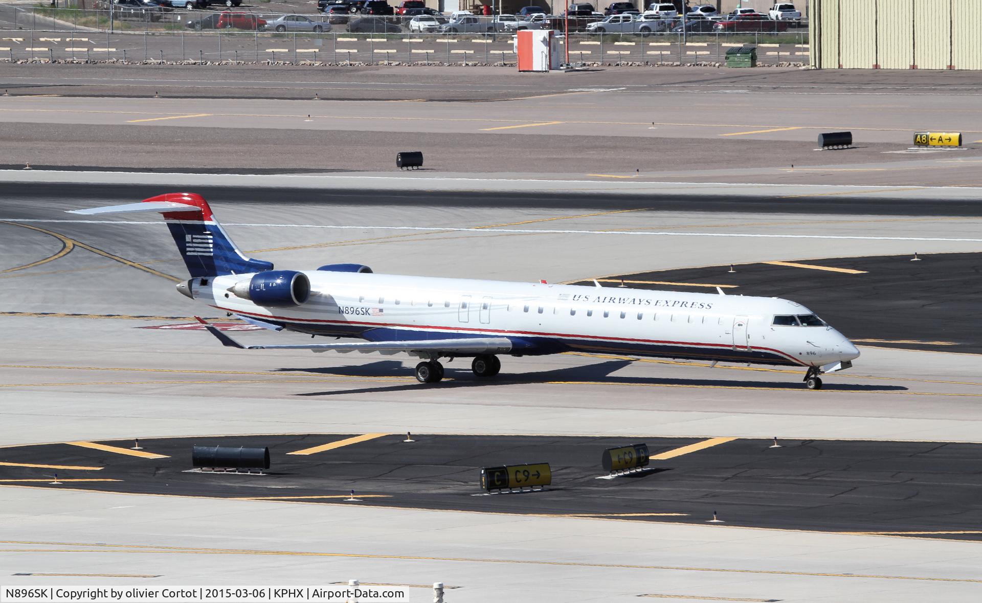 N896SK, 2007 Canadair CRJ-900X (CL-600-2D24) C/N 15102, Phoenix airport 2015