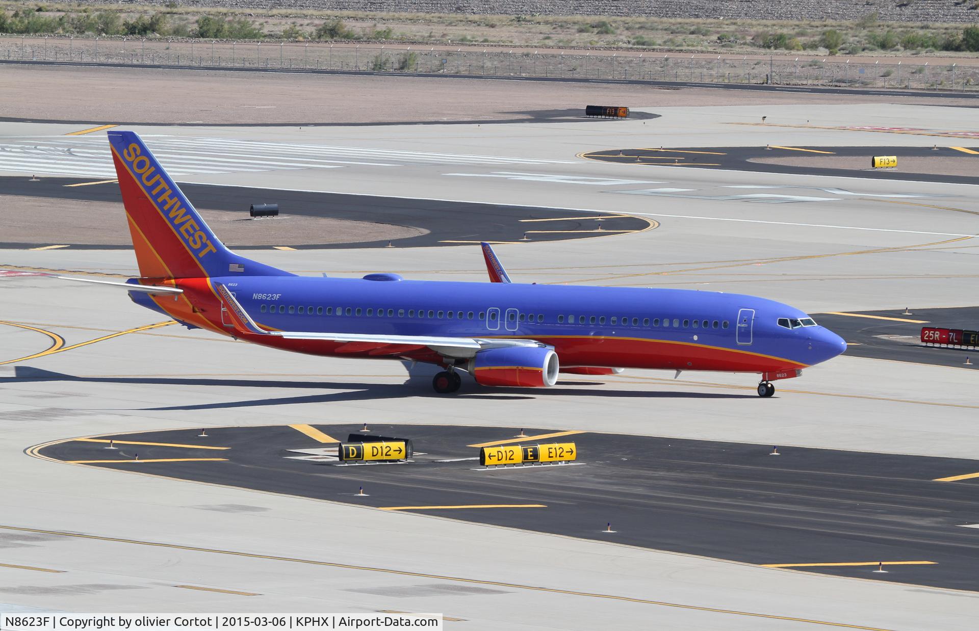 N8623F, 2013 Boeing 737-8H4 C/N 36731, going to the runway