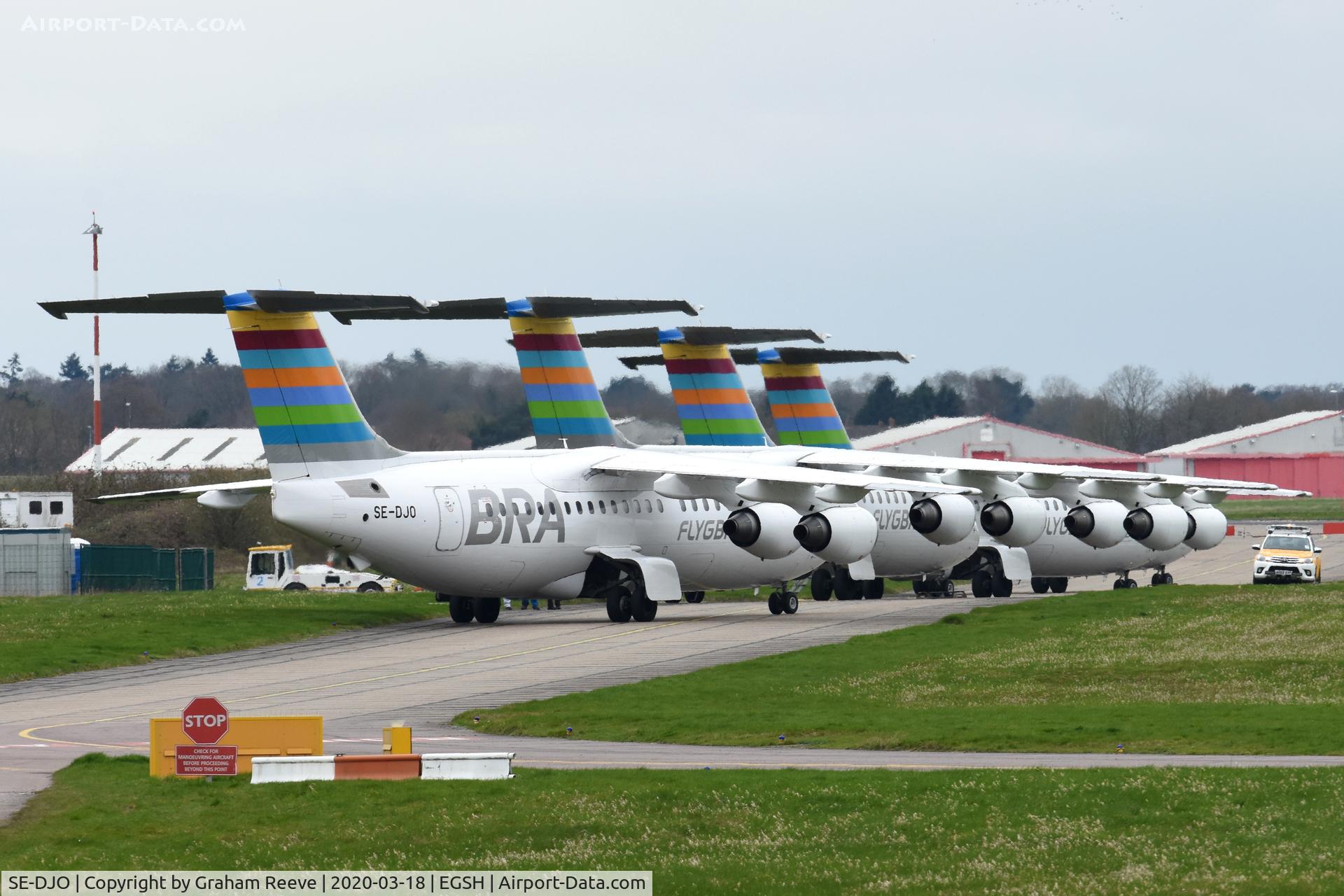 SE-DJO, 1992 British Aerospace BAe.146-200 C/N E2226, Parked on the 
