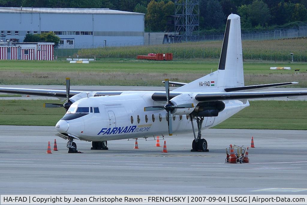 HA-FAD, 1971 Fokker F-27-500 Friendship C/N 10449, ASL Airlines Hungary