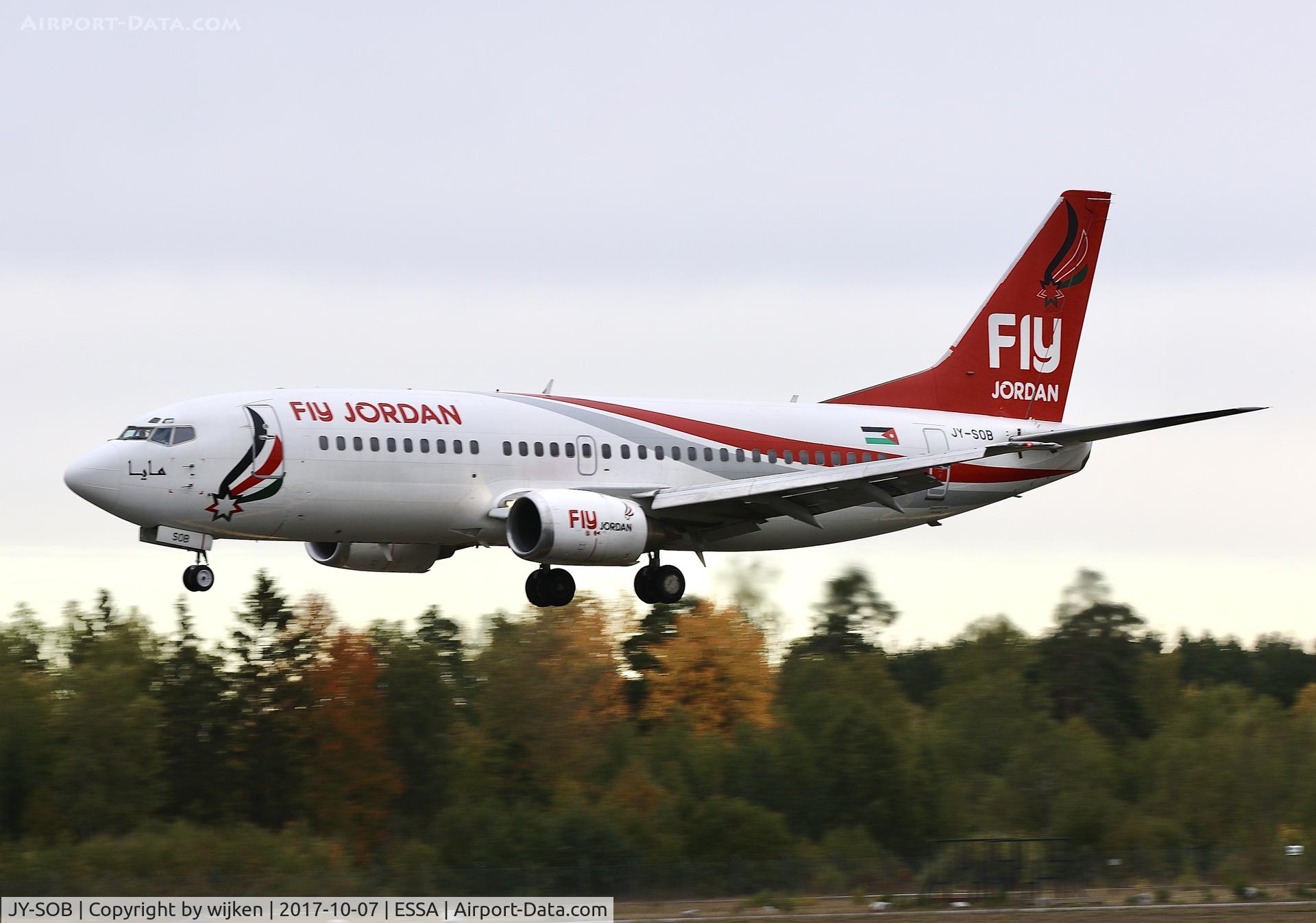 JY-SOB, 1984 Boeing 737-33V C/N 29342, RWY 26
