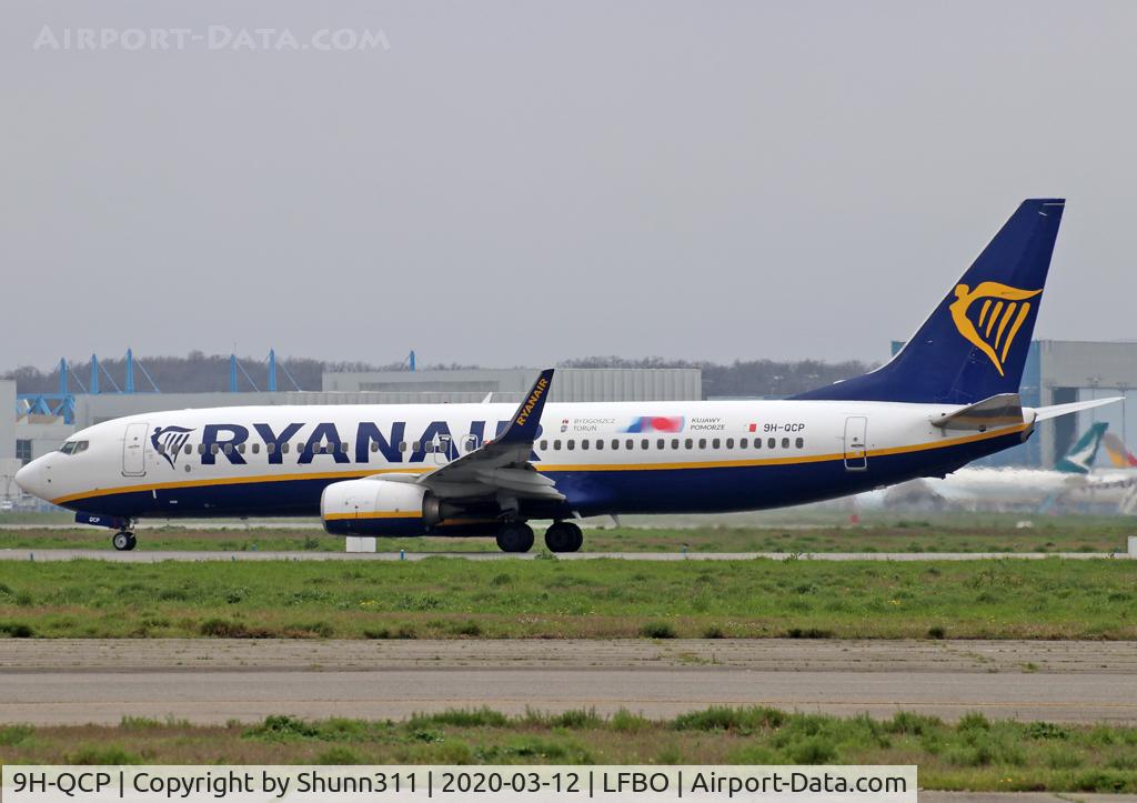 9H-QCP, 2016 Boeing 737-8AS C/N 44734, Lining up rwy 32R from November 2 for departure... Additional 'Bydgoszcz / Torun / Kujawy / Pomorze' logojet only on left size...