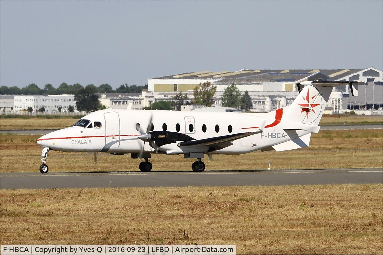 F-HBCA, 1995 Beech 1900D C/N UE-188, Beech 1900D, Taxiing to holding point Delta rwy 05, Bordeaux Mérignac airport (LFBD-BOD)
