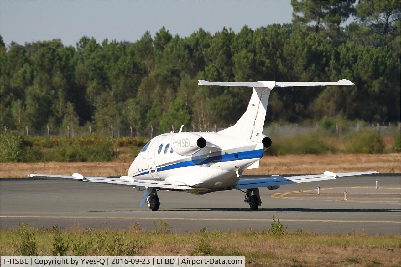 F-HSBL, 2014 Embraer EMB-500 Phenom 100 C/N 50000353, Embraer EMB-500 Phenom 100, Lining up rwy 05, Bordeaux Mérignac airport (LFBD-BOD)