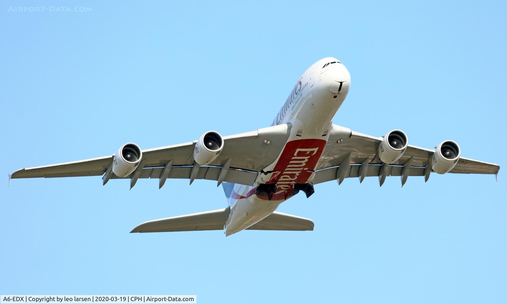 A6-EDX, 2012 Airbus A380-861 C/N 105, Copenhagen 19.3.2020
