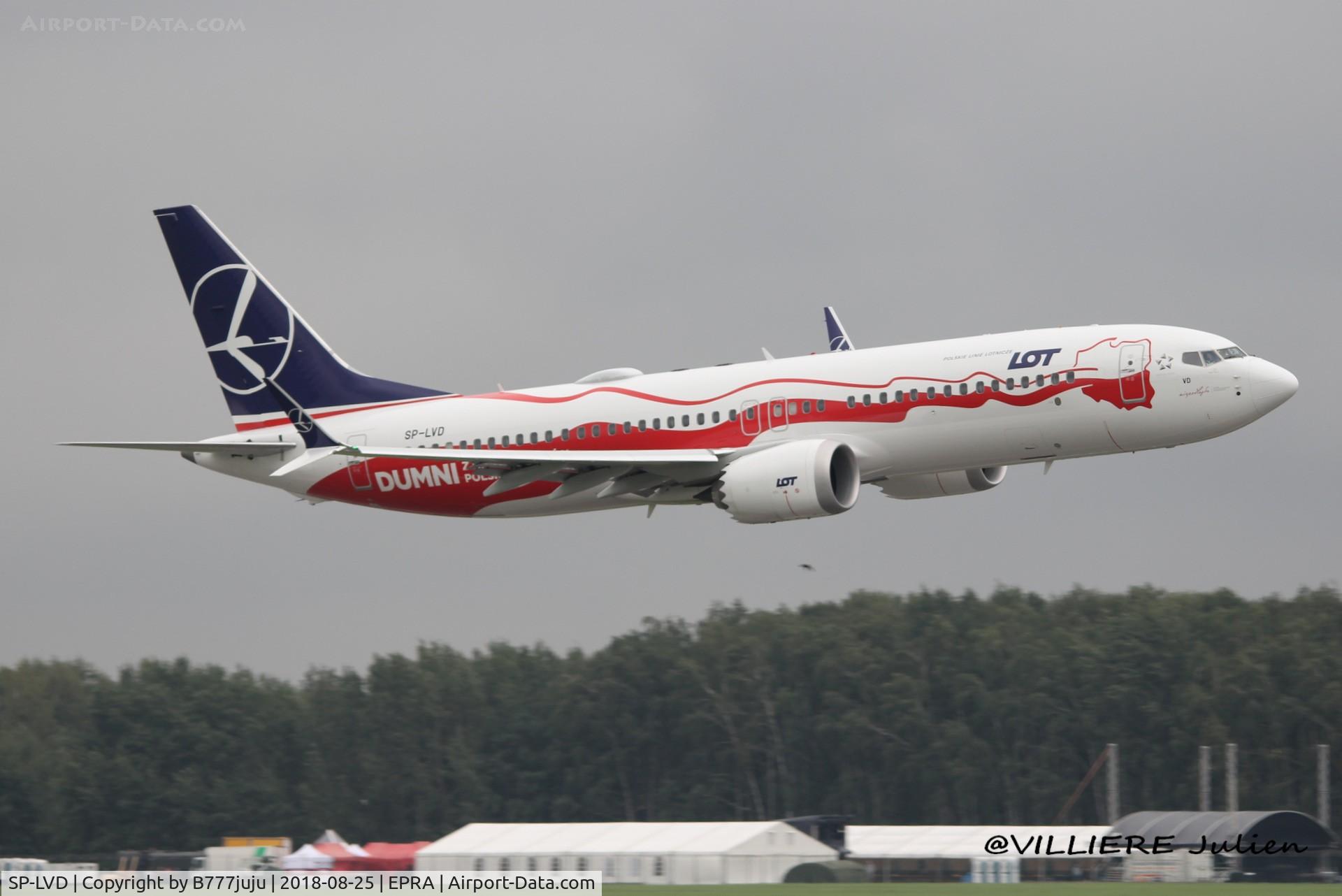 SP-LVD, 2018 Boeing 737-8 MAX C/N 64069, at Radom