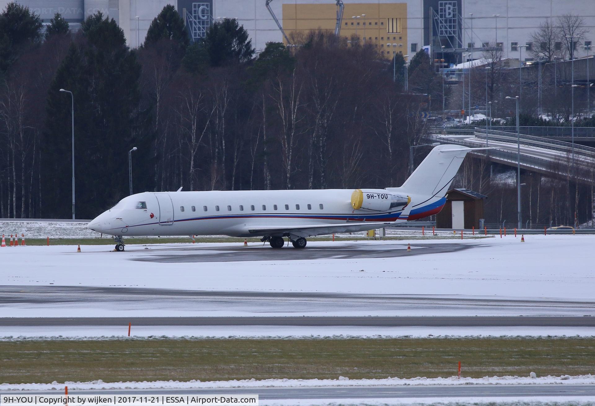 9H-YOU, 2008 Bombardier Challenger 850 (CL-600-2B19) C/N 8085, Ramp M
