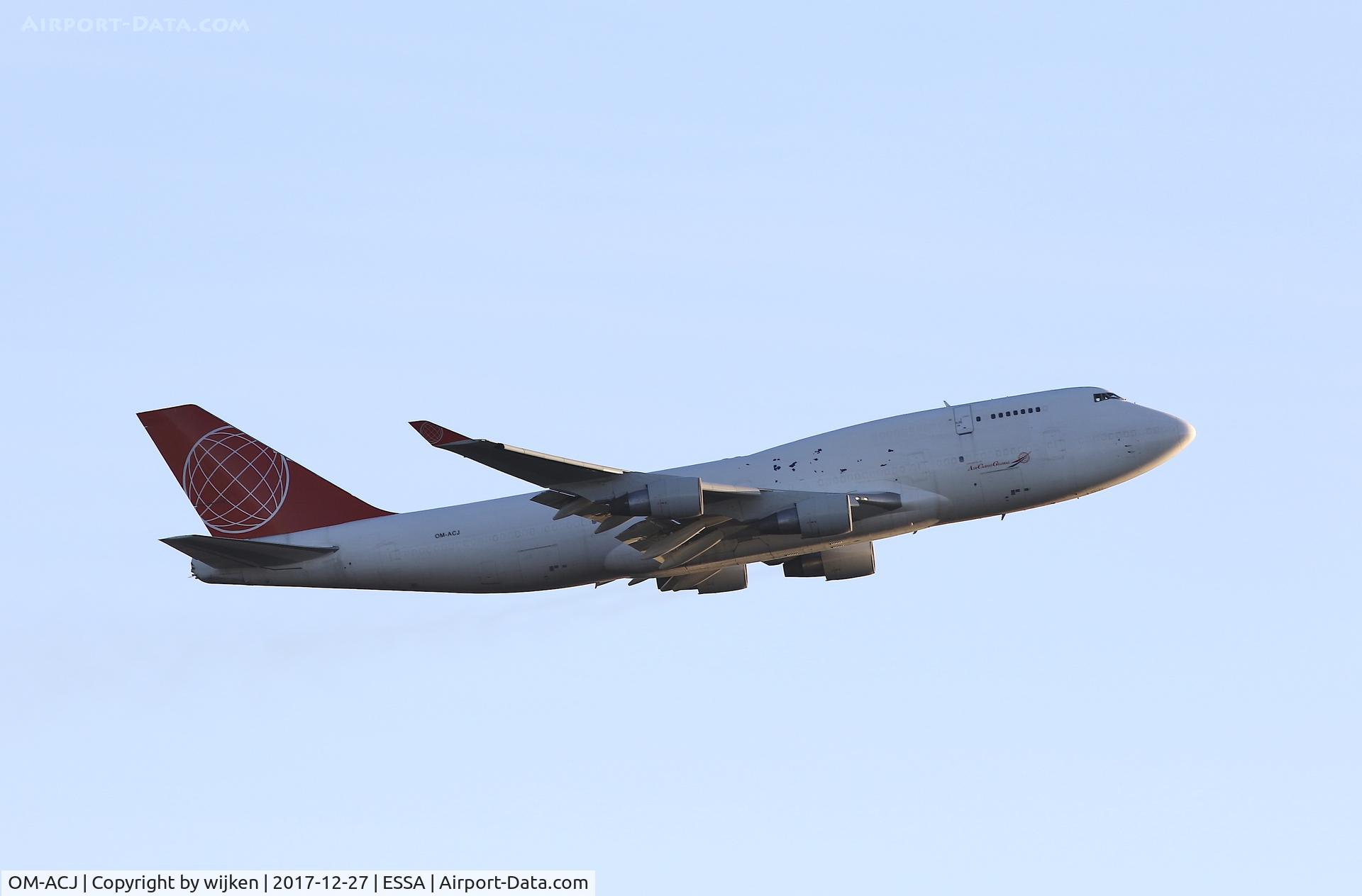 OM-ACJ, 1991 Boeing 747-433SF C/N 25075, RWY 01L