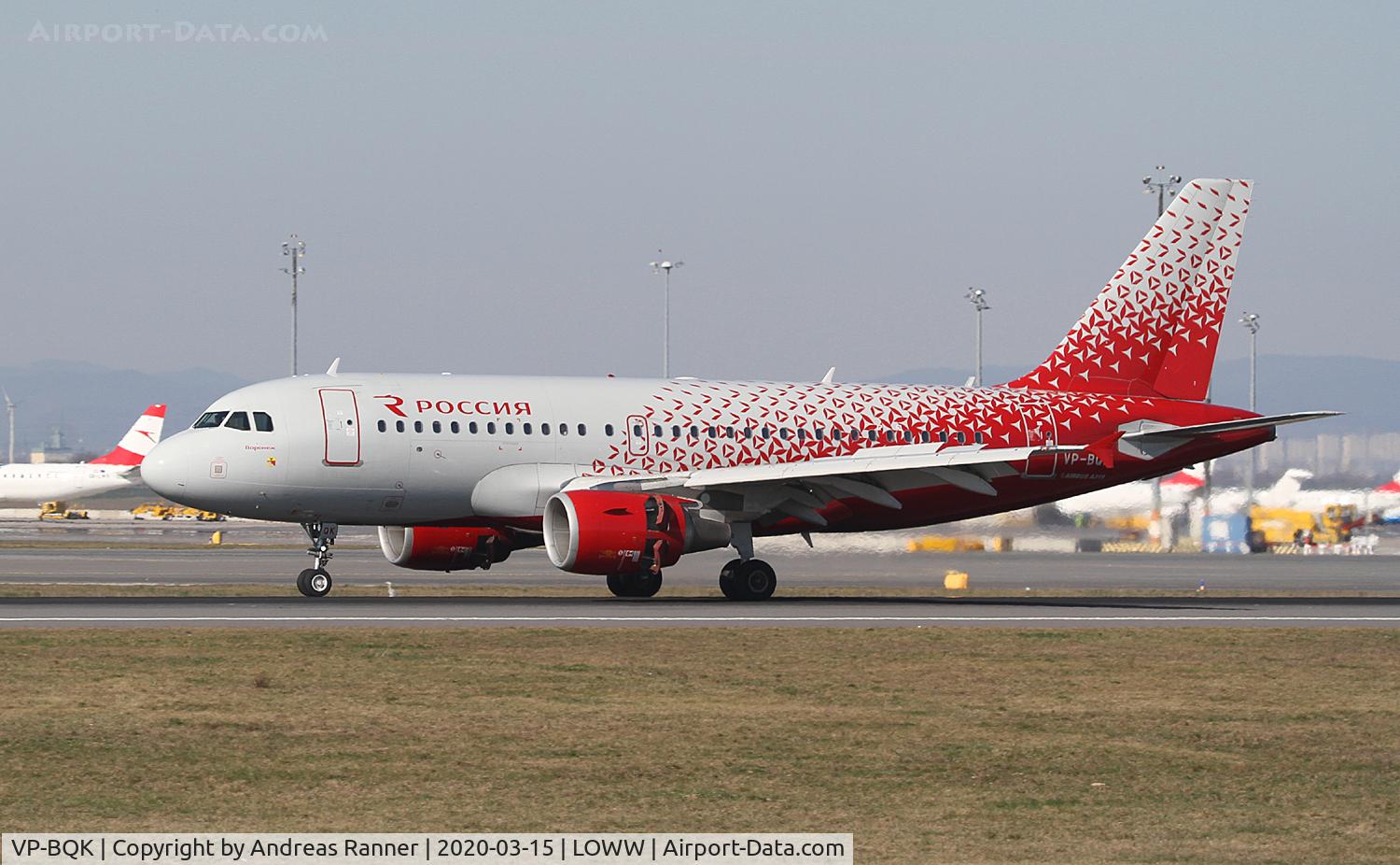VP-BQK, 2007 Airbus A319-111 C/N 3179, Rossiya A319