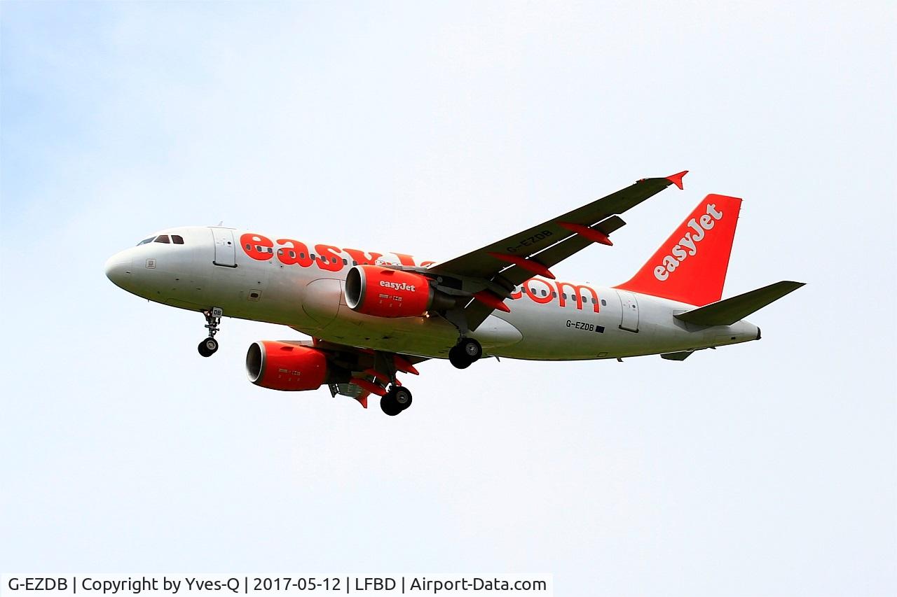 G-EZDB, 2008 Airbus A319-111 C/N 3411, Airbus A319-111, On final rwy 23, Bordeaux Mérignac airport (LFBD-BOD)