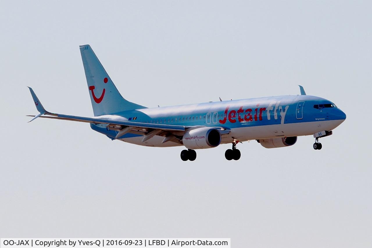 OO-JAX, 2010 Boeing 737-8K5 C/N 37238, Boeing 737-8K5, Short approach rwy 05, Bordeaux-Mérignac airport (LFBD-BOD)