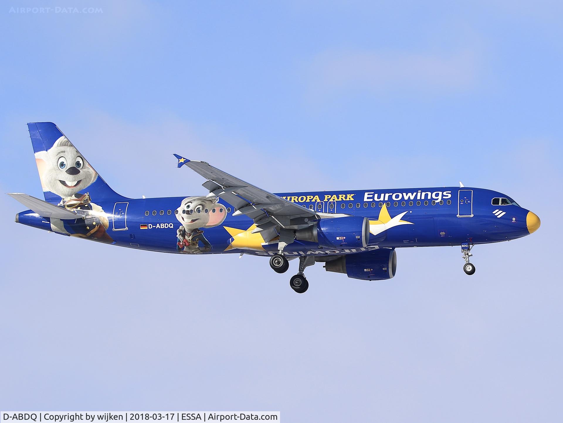 D-ABDQ, 2007 Airbus A320-214 C/N 3121, RWY 01L