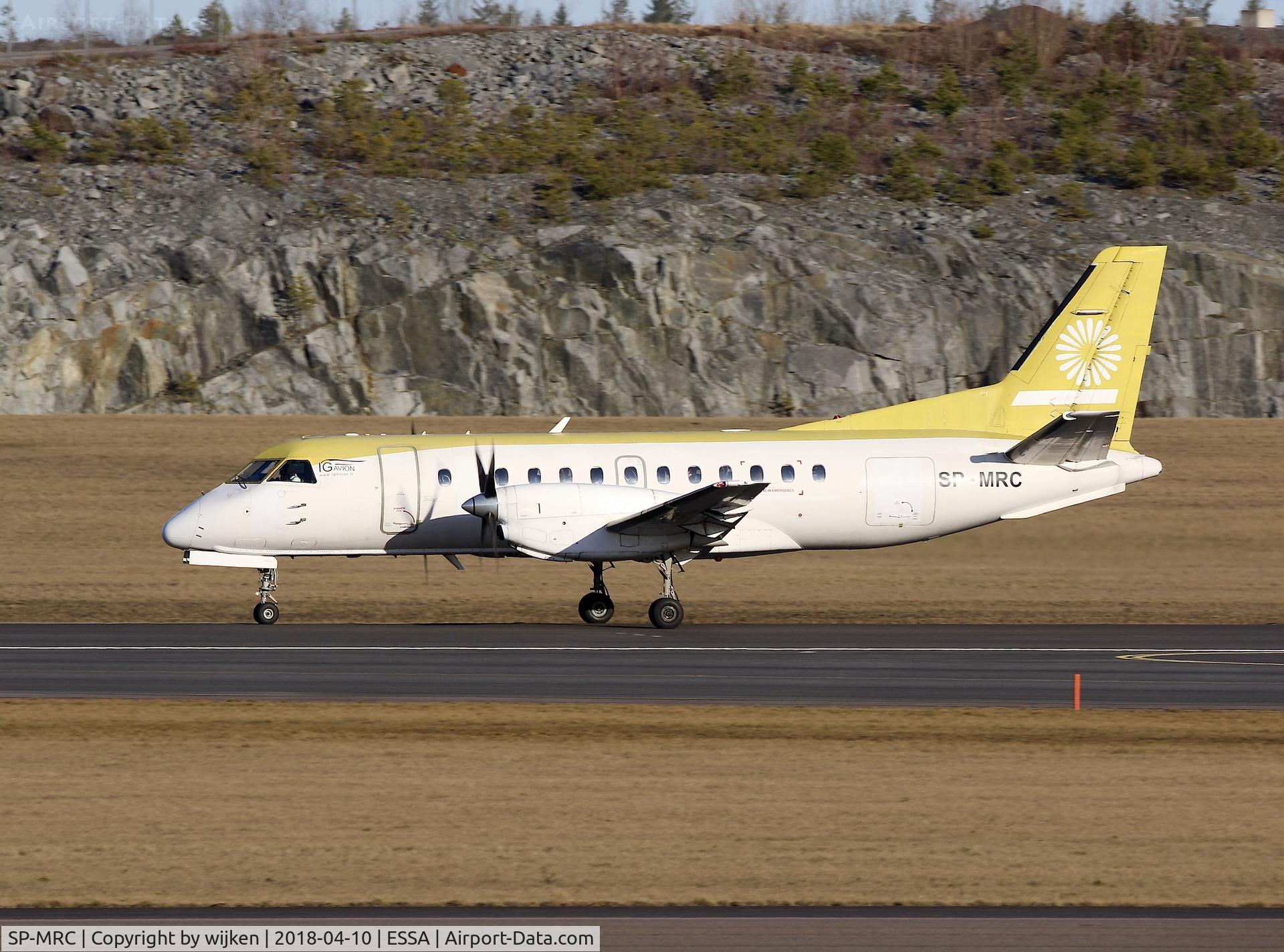 SP-MRC, 1989 Saab 340A C/N 340A-143, RWY 01R