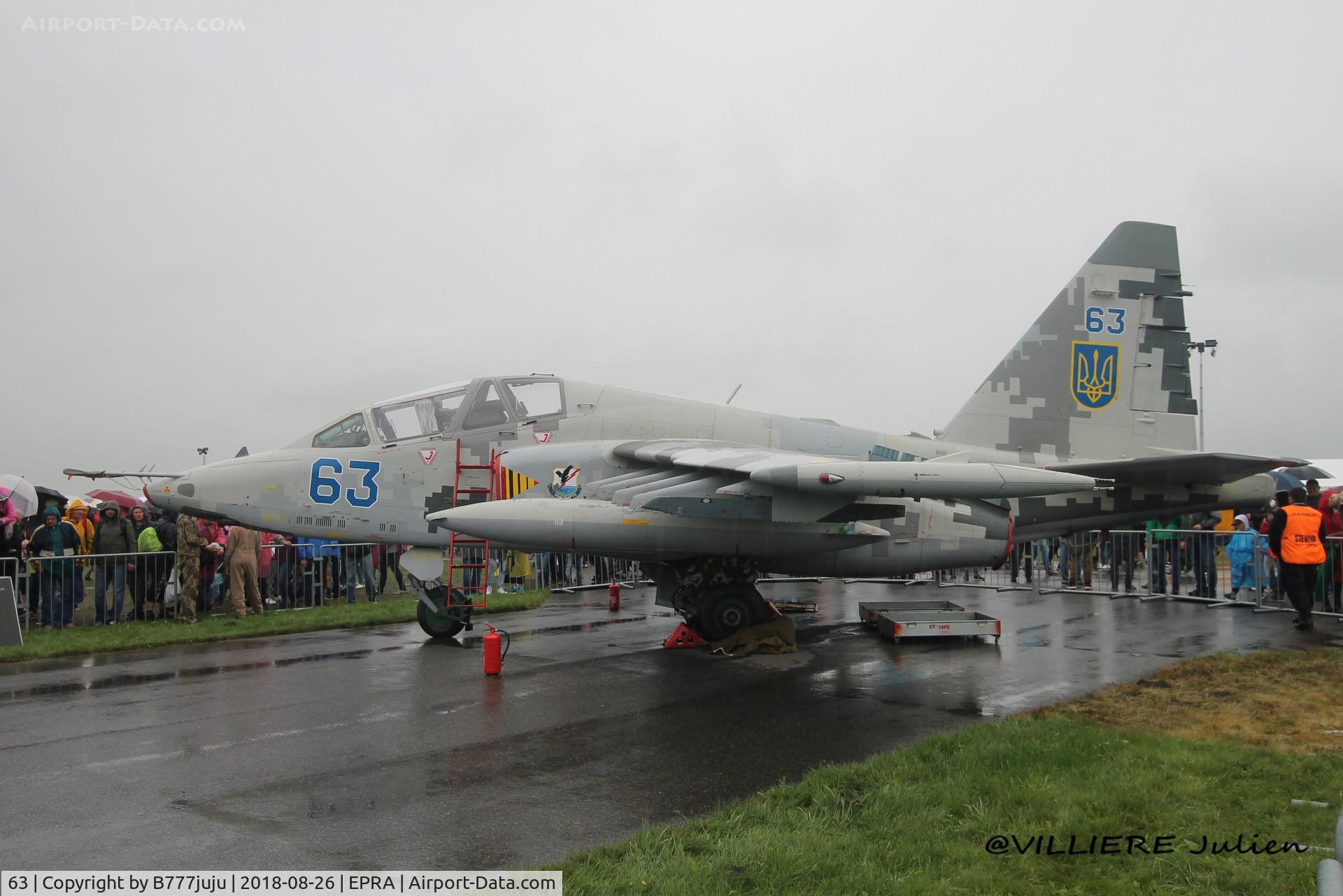 63, Sukhoi Su-25UB C/N 38220136703, at Radom