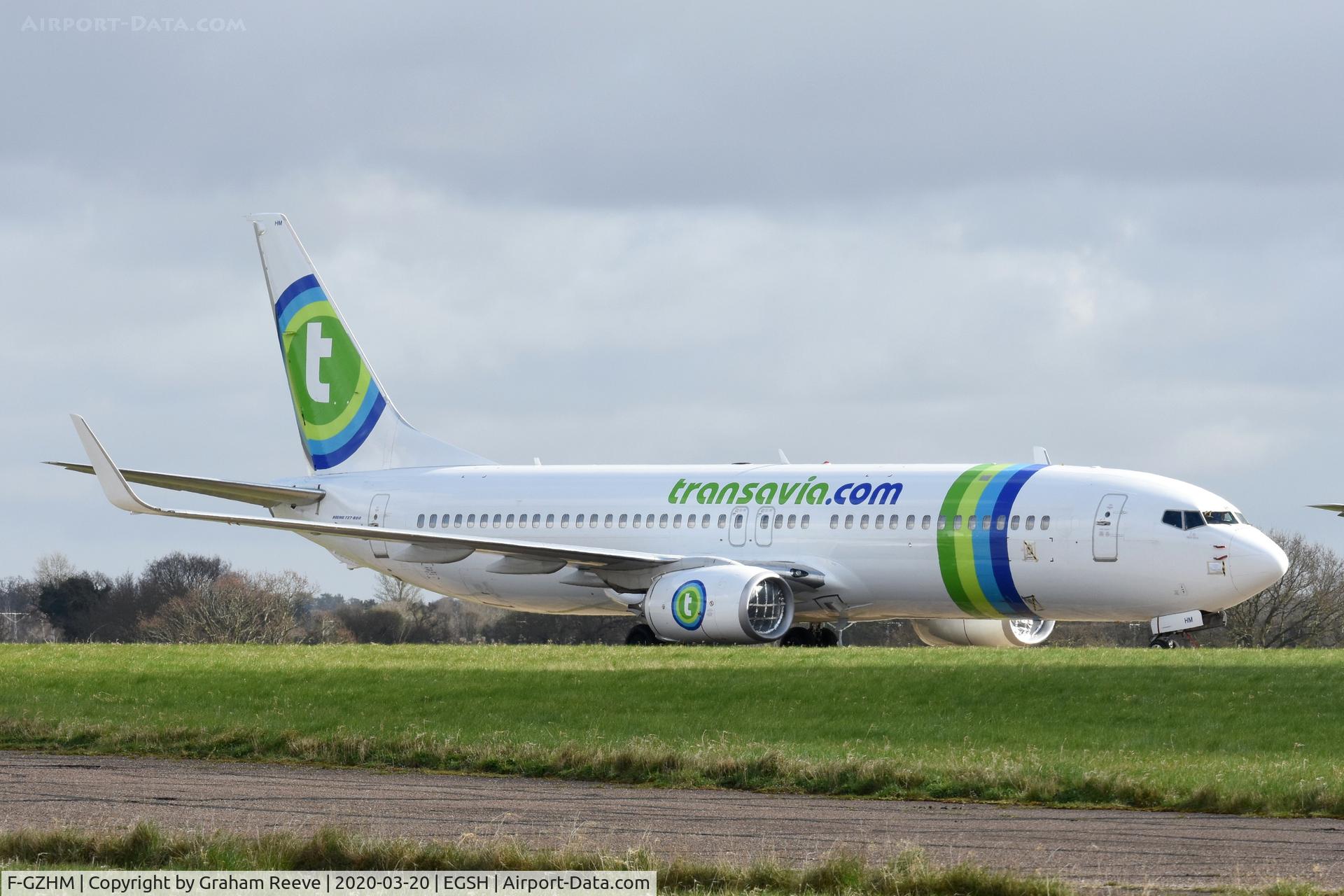 F-GZHM, 2014 Boeing 737-8K2 C/N 37792, Parked at Norwich.
