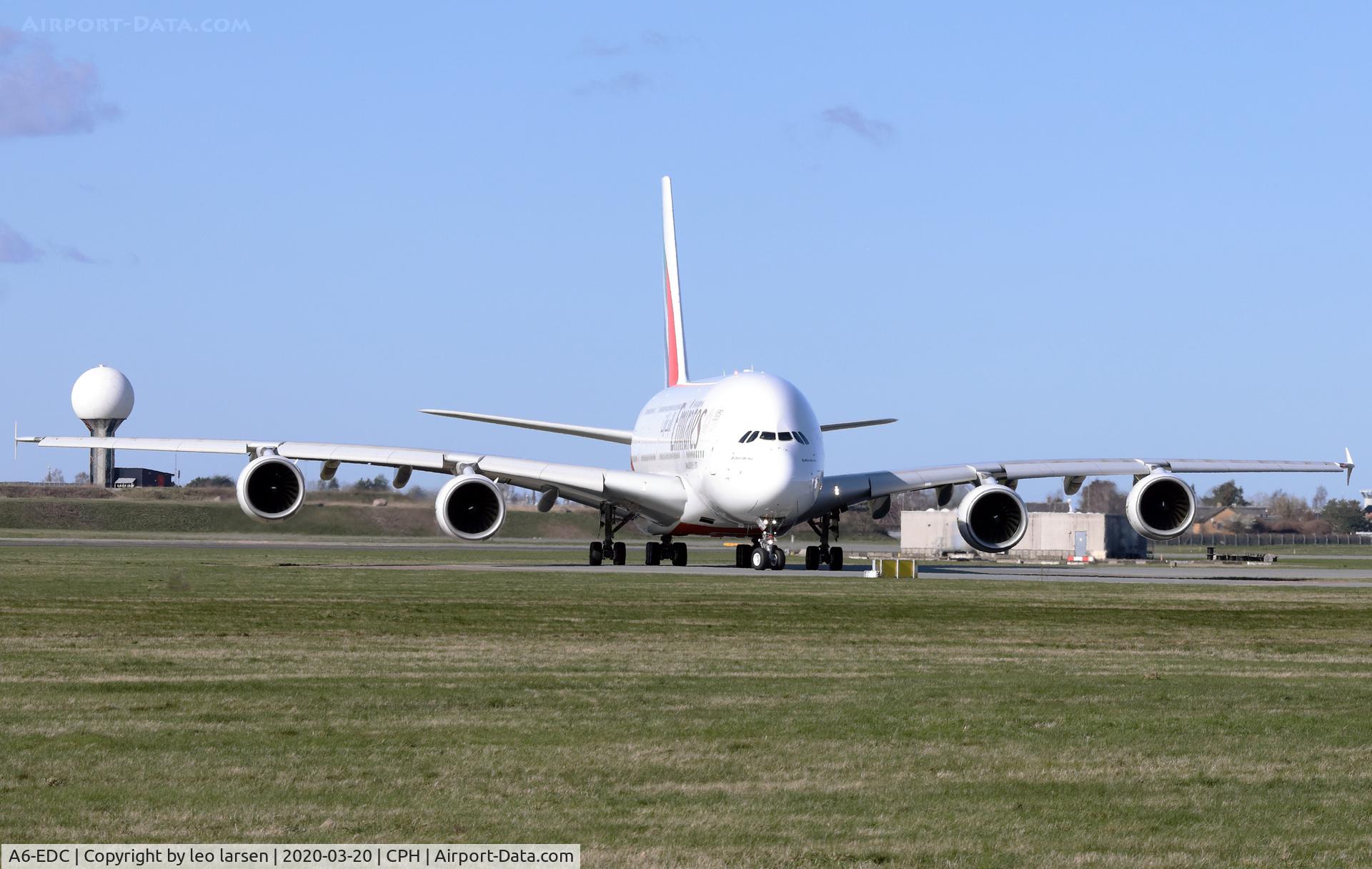 A6-EDC, 2008 Airbus A380-861 C/N 016, Copenhagen 20.3.2020