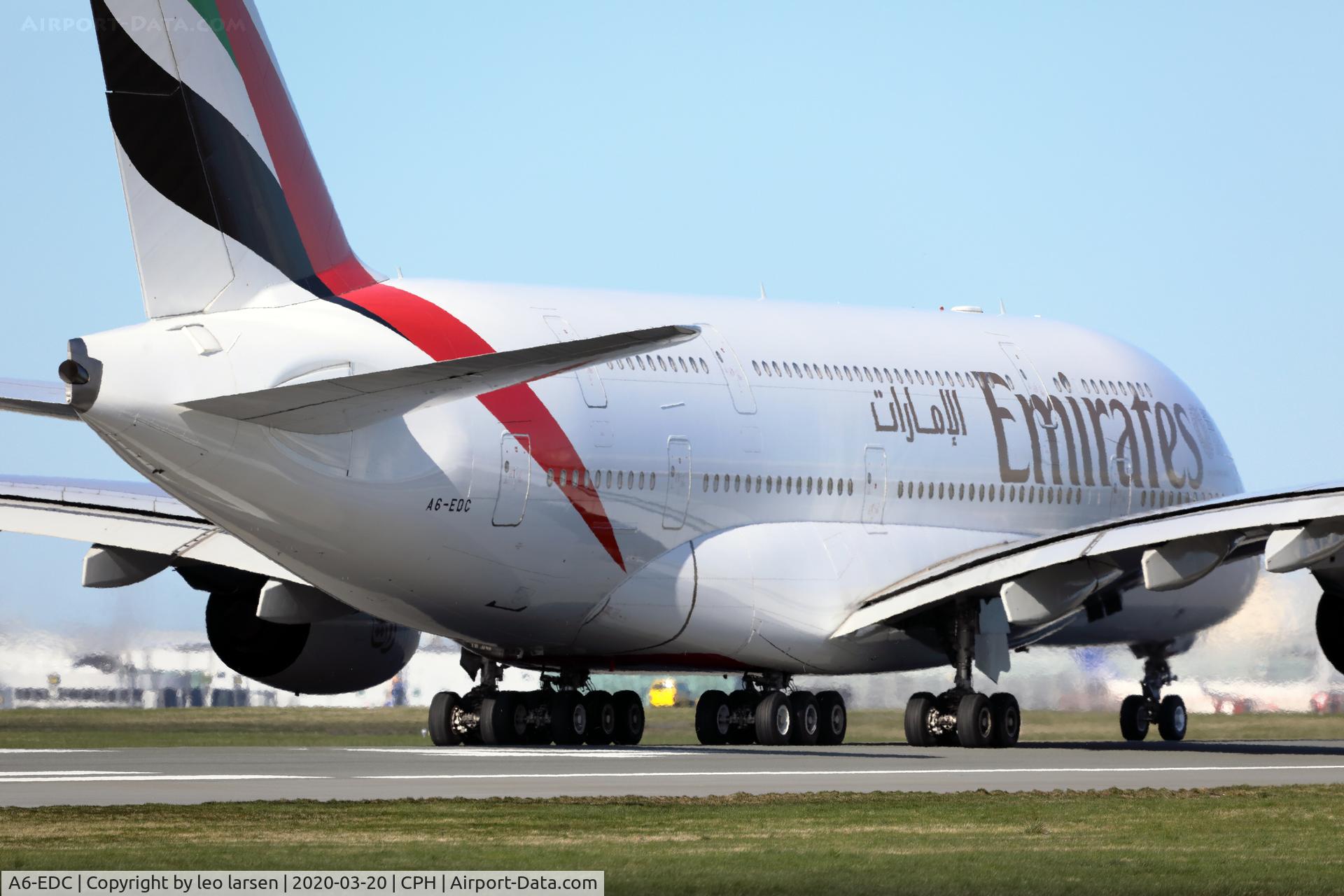 A6-EDC, 2008 Airbus A380-861 C/N 016, Copenhagen 20.3.2020