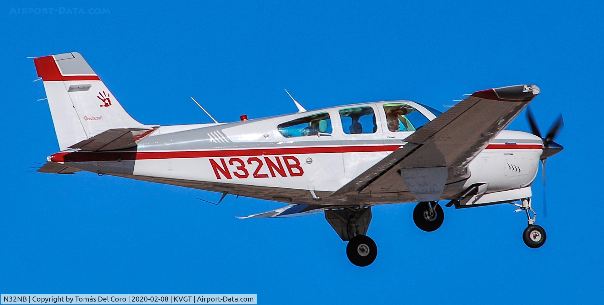 N32NB, 1990 Beech F33A Bonanza C/N CE-1514, N32NB, 1990 Beech F33A Bonanza C/N CE-1514 - North Las Vegas Airport (IATA: VGT, ICAO: KVGT,)
Photo: TDelCoro
February 8, 2020 (Owner: STEELE KATHLEEN N 24-Jan-2018)
