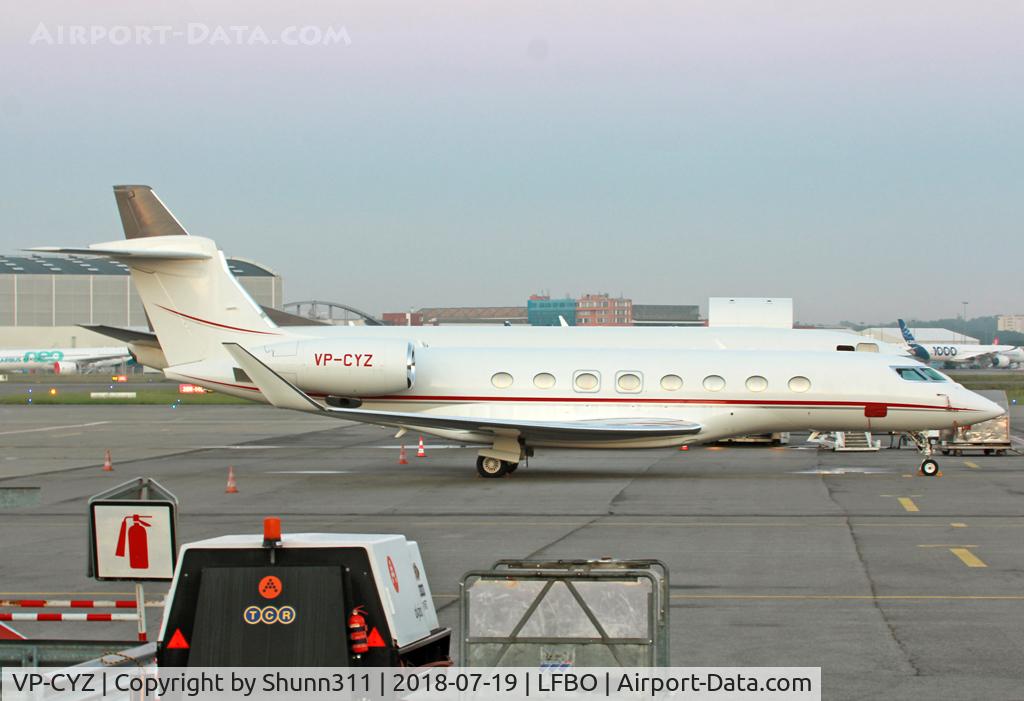VP-CYZ, 2016 Gulfstream Aerospace G650 (G-VI) C/N 6217, Parked at the General Aviation area...