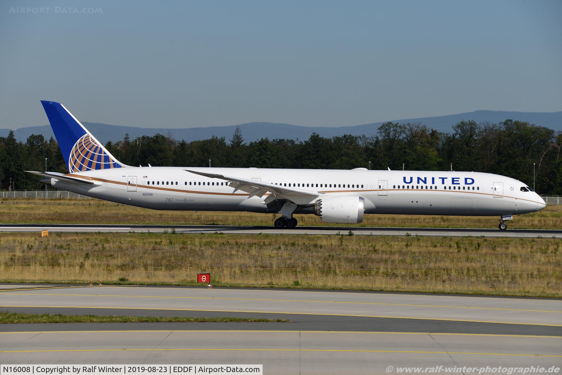 N16008, 2019 Boeing 787-10 Dreamliner C/N 60138, Boeing 787-10 Dreamliner - UA UAL United Airlines - 60138 - N16008 - 23.08.2019 - FRA