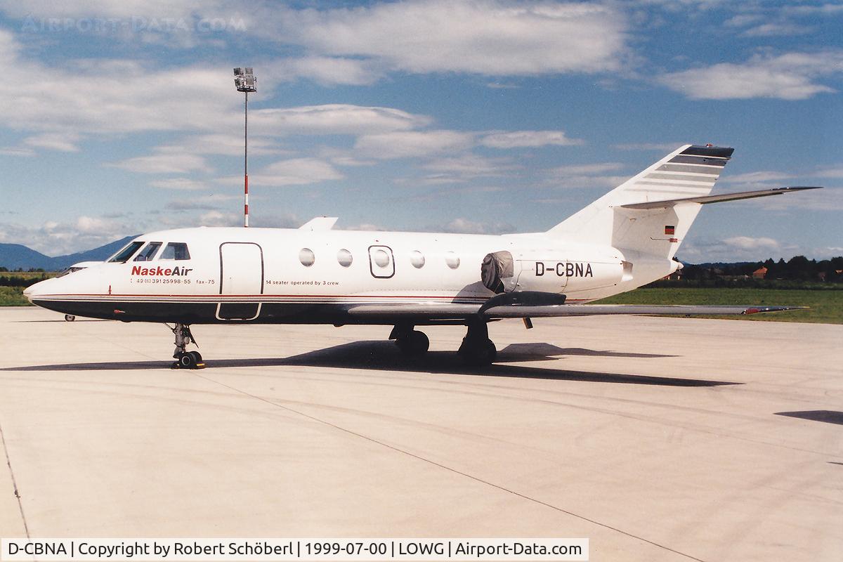 D-CBNA, 1966 Dassault Falcon (Mystere) 20C C/N 63, D-CBNA @ LOWG 1999