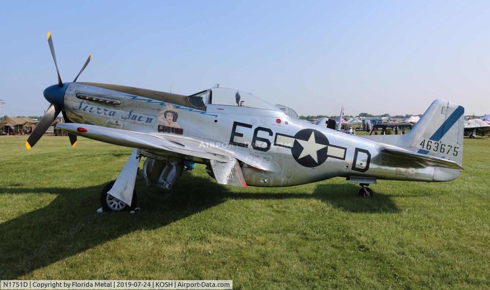 N1751D, 1944 North American P-51D Mustang C/N 122-31401 (44-63675), Sierra Sue II