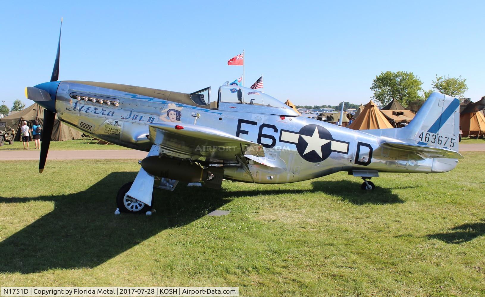 N1751D, 1944 North American P-51D Mustang C/N 122-31401 (44-63675), Sierra Sue II