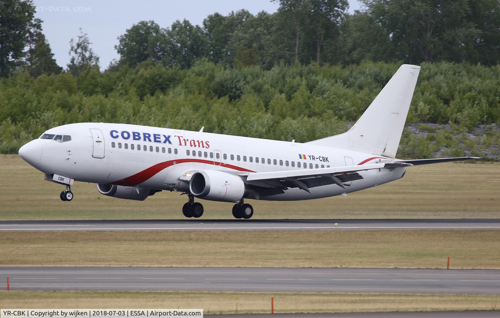 YR-CBK, 1992 Boeing 737-382 C/N 25162, RWY 01R