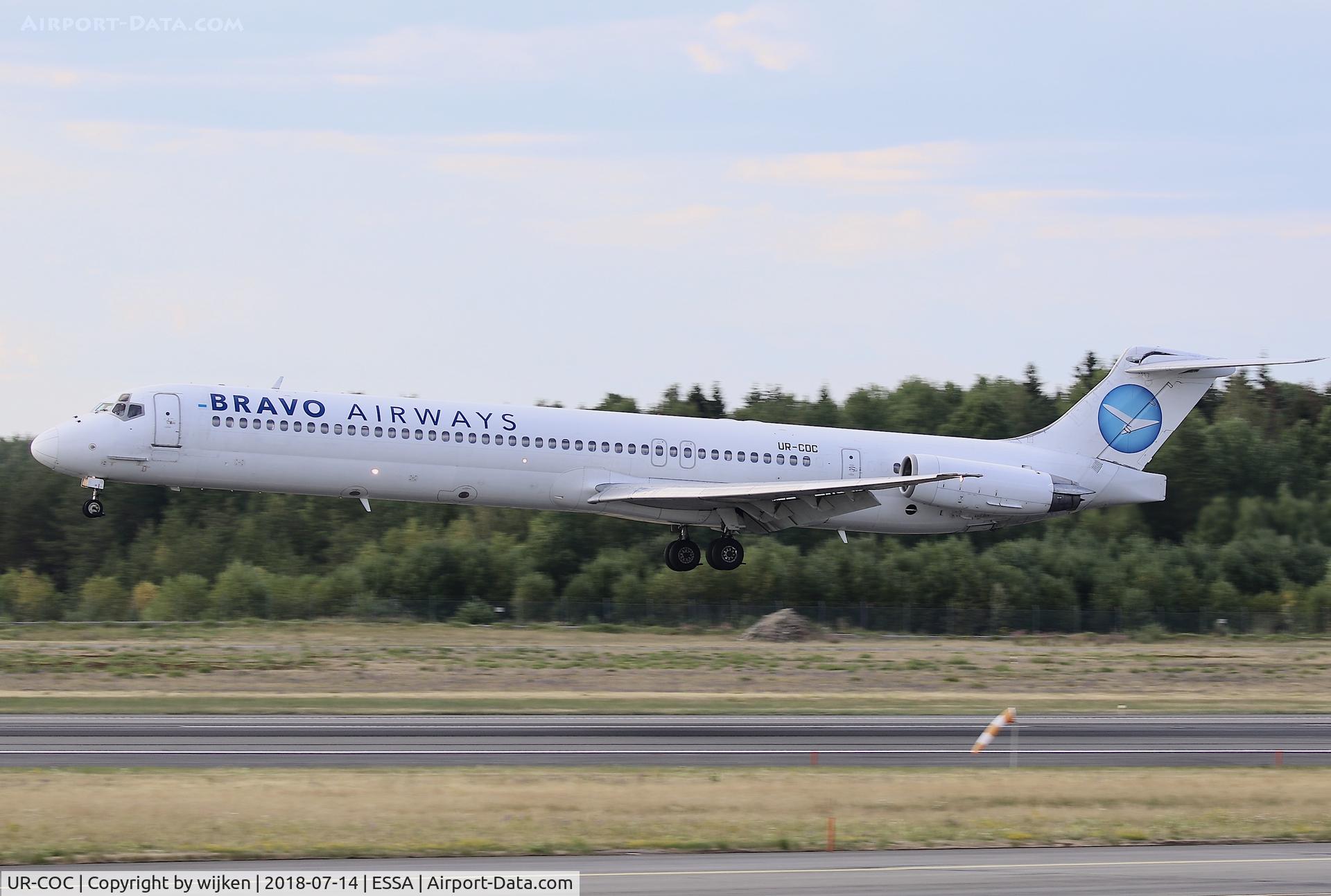 UR-COC, 1991 McDonnell Douglas MD-83 (DC-9-83) C/N 49808, RWY 26