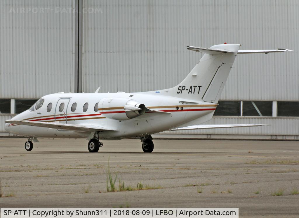 SP-ATT, 2006 Raytheon Beechjet 400A C/N RK-480, Parked at the General Aviation area...