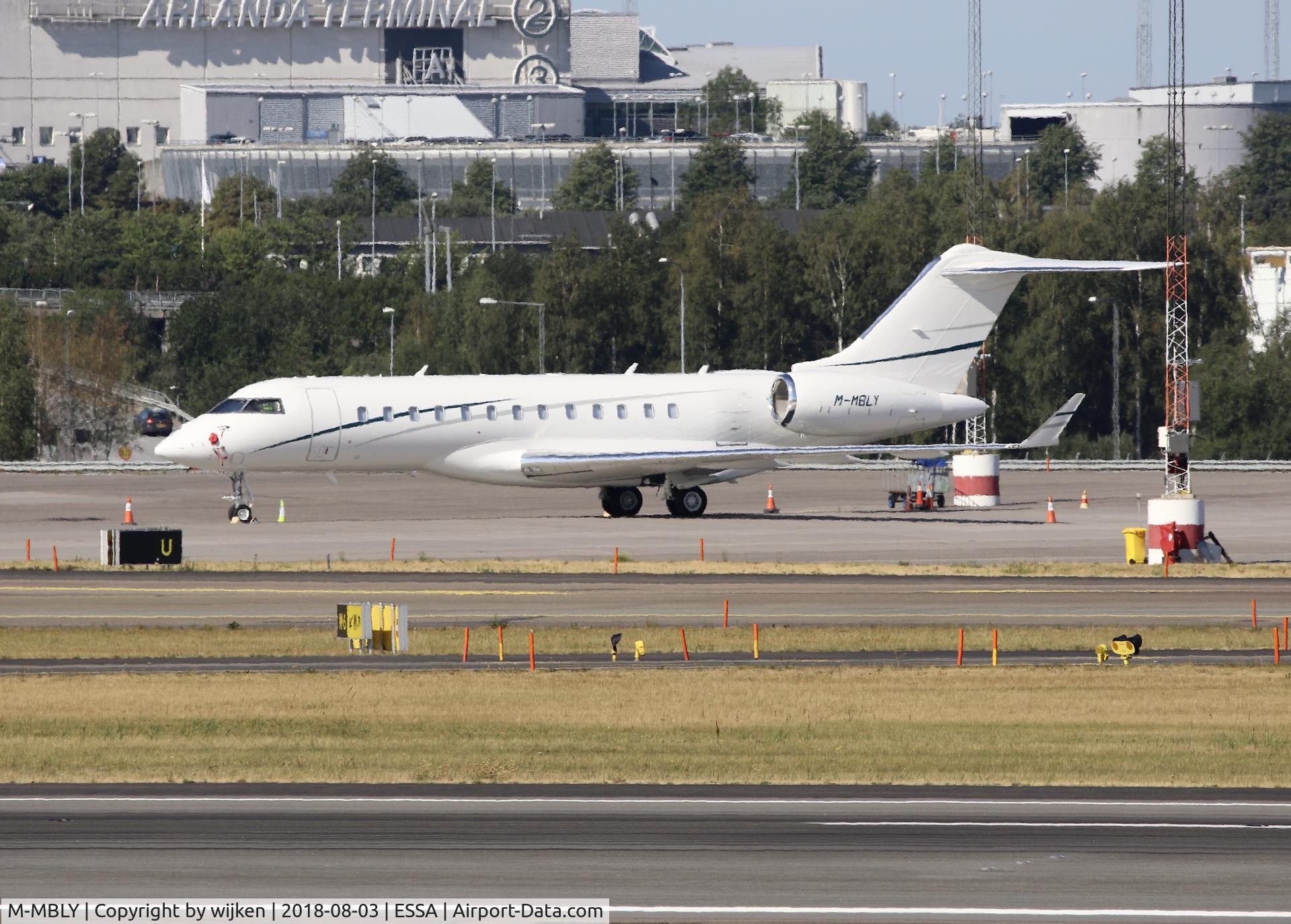 M-MBLY, 2016 Bombardier BD-700-1A10 Global Express C/N 9776, Ramp M