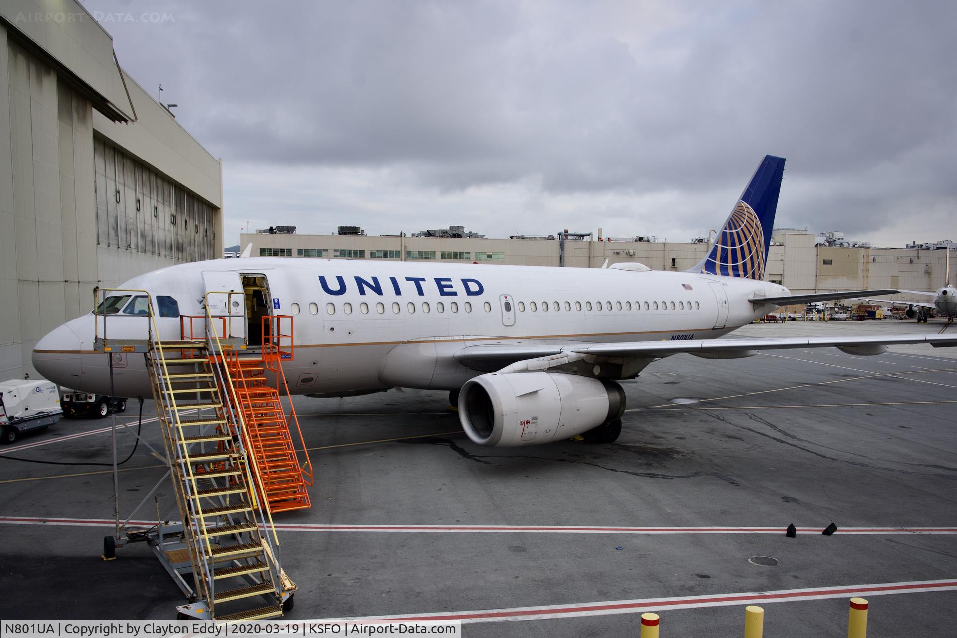 N801UA, 1997 Airbus A319-131 C/N 686, Flightdeck SFO 2020.
