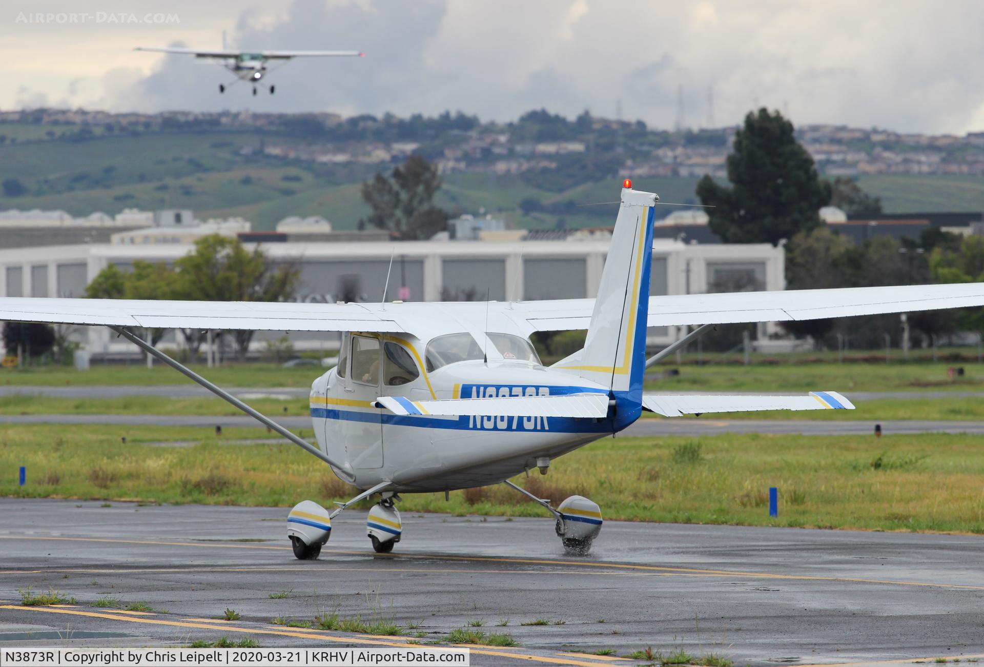 N3873R, 1966 Cessna 172H C/N 17255373, Locally-based 1966 Cessna 172H taxing out for departure at Reid Hillview Airport, San Jose, CA.
