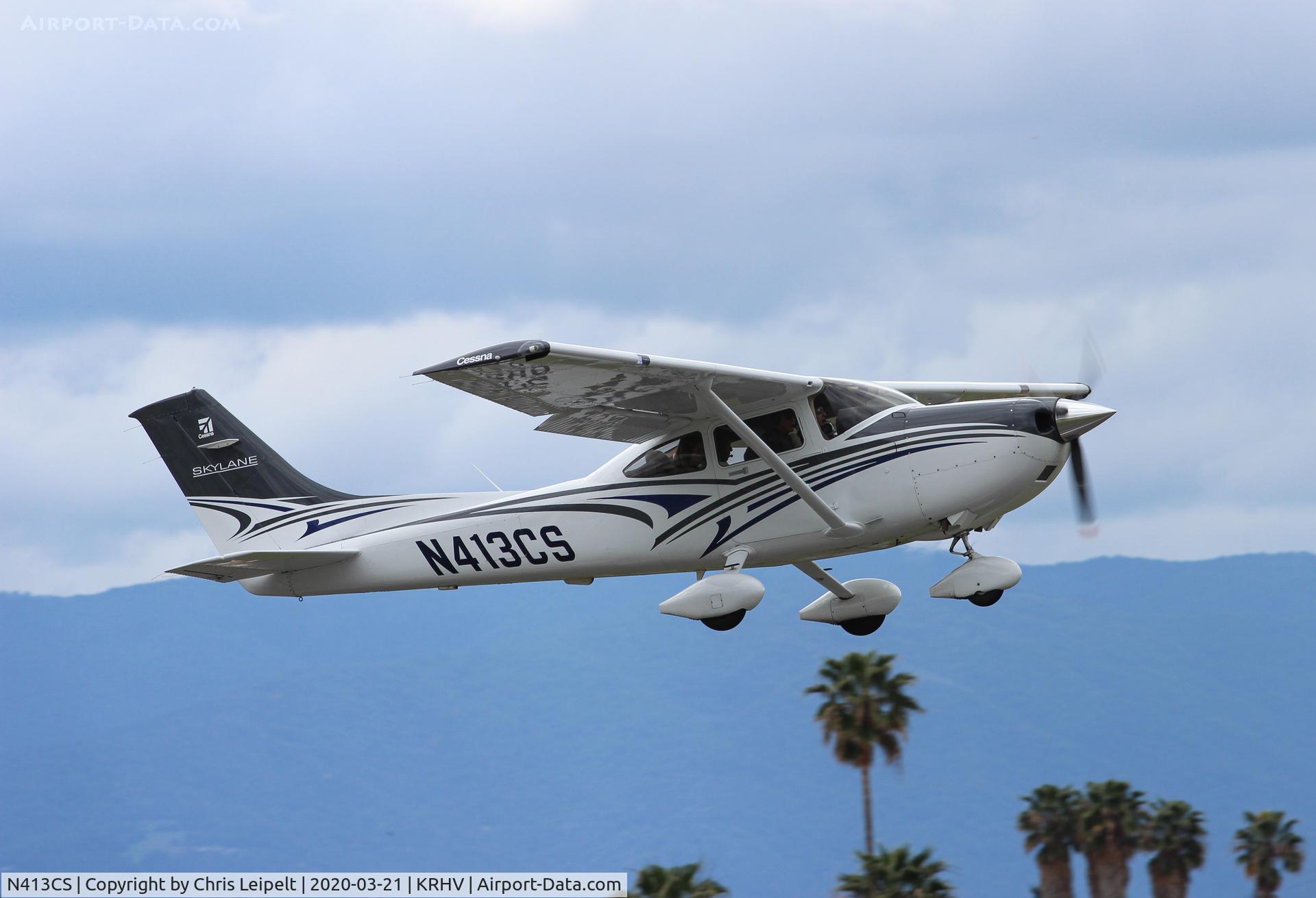 N413CS, 2016 Cessna 182T Skylane Skylane C/N 18282413, 2016 Cessna 182T departing at Reid Hillview Airport, San Jose, CA.