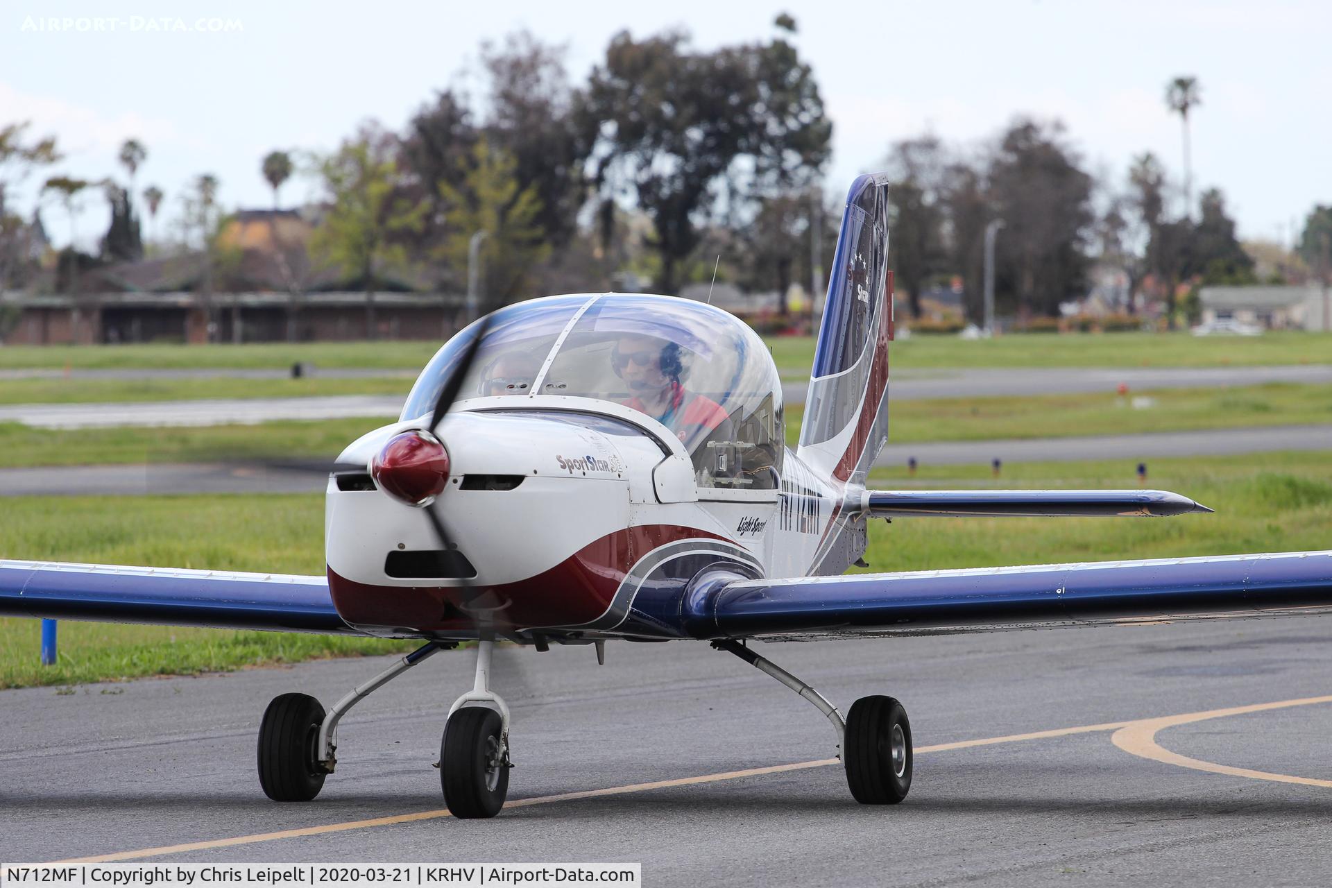 N712MF, 2006 Evektor-Aerotechnik Sportstar C/N 20060712, Locally based 2006 Sportstar taxing out for departure at Reid Hillview Airport, San Jose, CA.