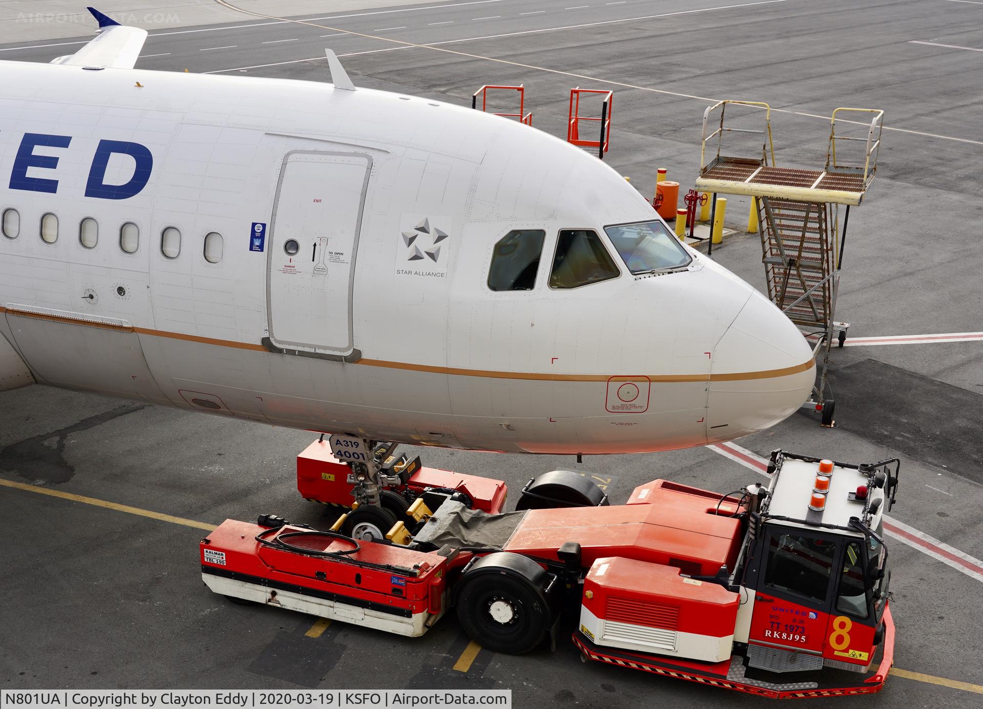 N801UA, 1997 Airbus A319-131 C/N 686, SFO 2020.