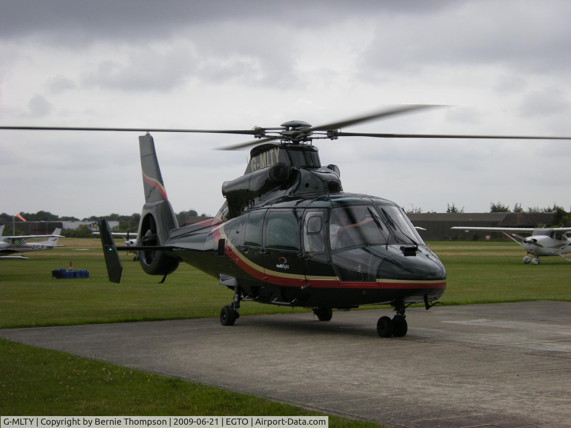 G-MLTY, 1991 Aerospatiale AS-365N-2 Dauphin C/N 6431, Seen at Rochester airfield Kent