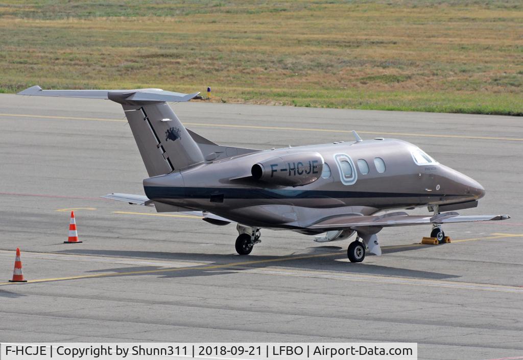 F-HCJE, 2011 Embraer EMB-500 Phenom 100 C/N 50000263, Parked at the General Aviation area...