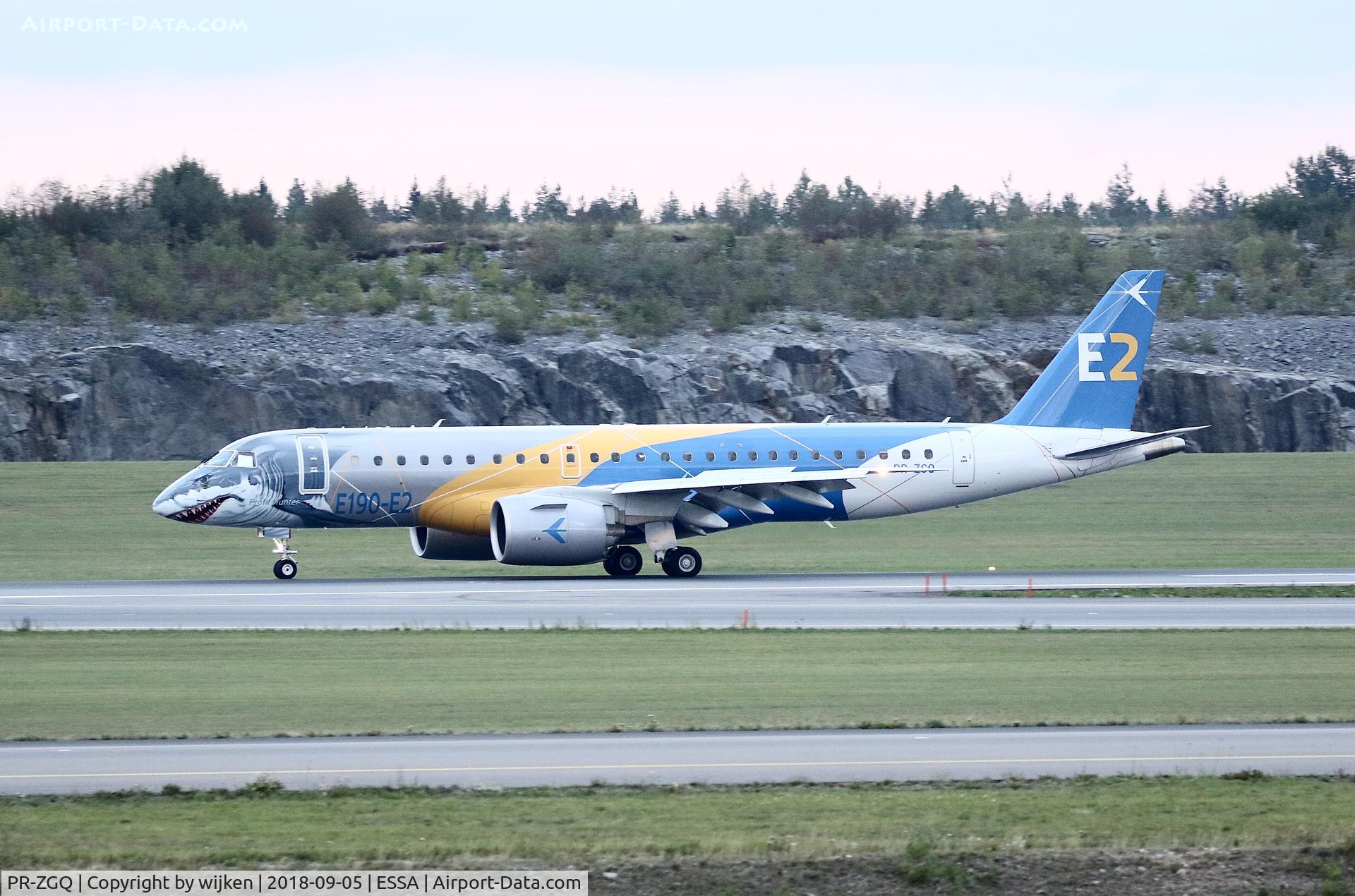 PR-ZGQ, 2017 Embraer 190 E2 STD (ERJ-190-300STD) C/N 19020004, RWY 01R