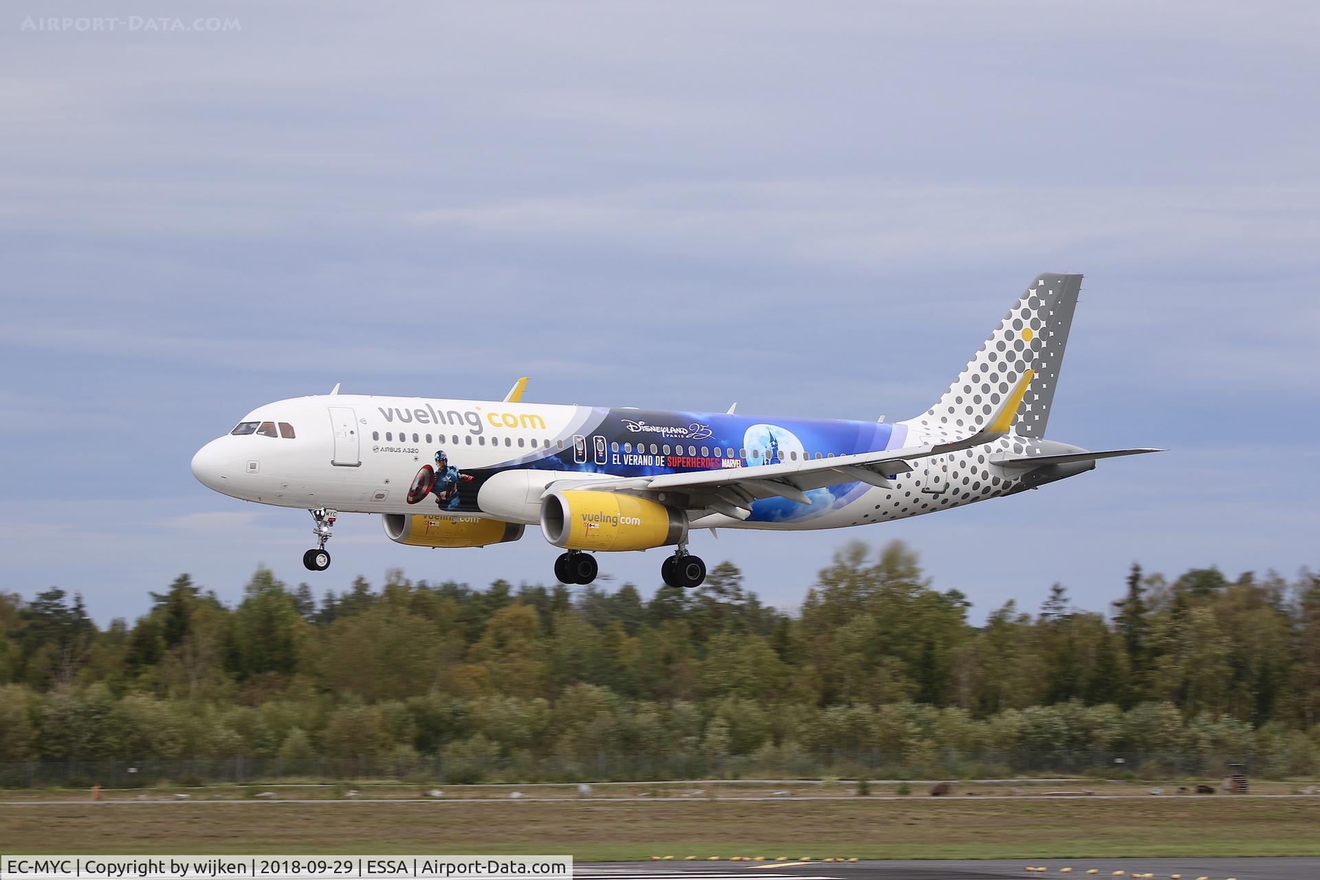 EC-MYC, 2018 Airbus A320-232 C/N 8238, RWY 26