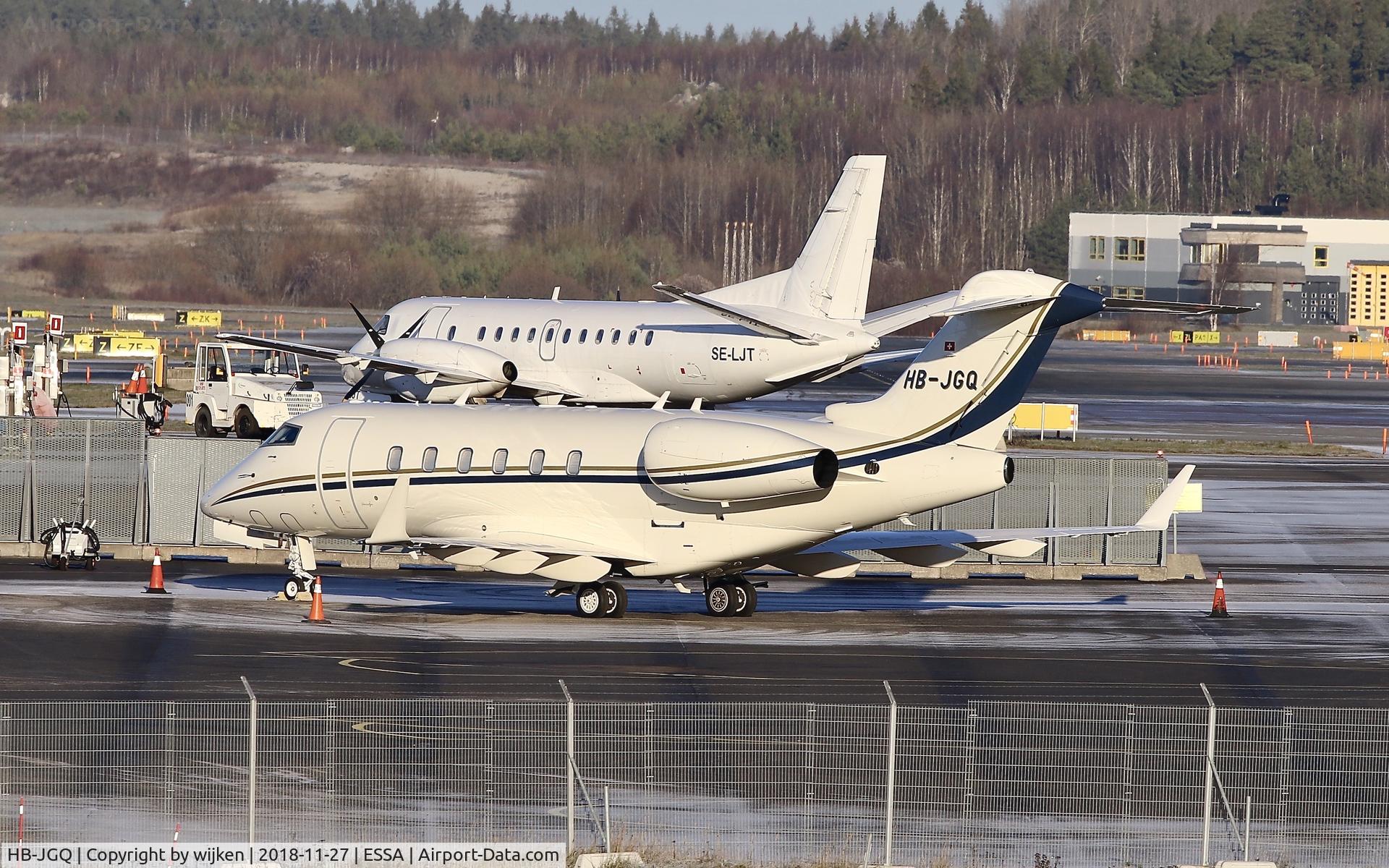HB-JGQ, 2008 Bombardier Challenger 300 (BD-100-1A10) C/N 20237, Ramp S