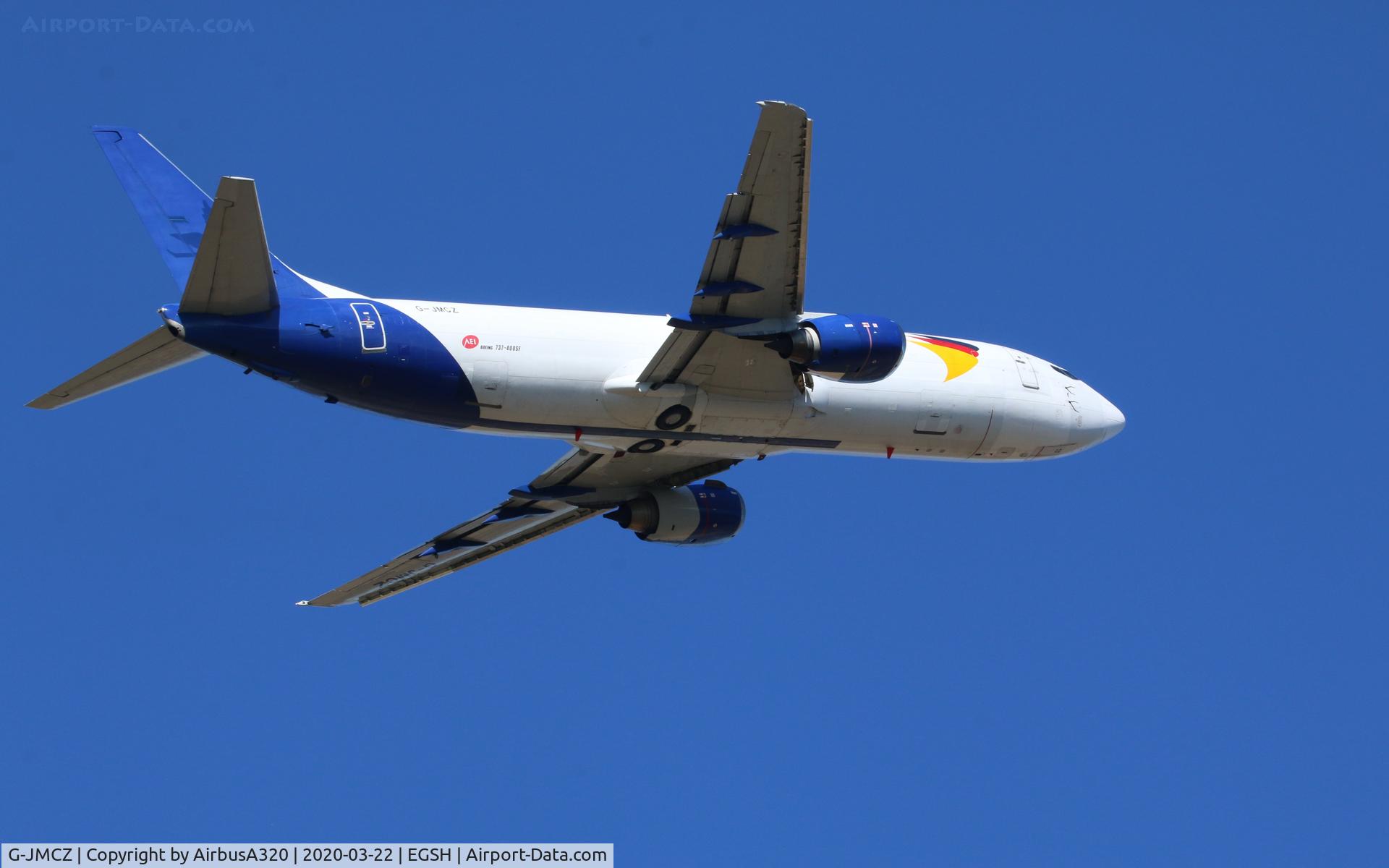 G-JMCZ, 1989 Boeing 737-4K5 C/N 24126, Departing from Rwy 09